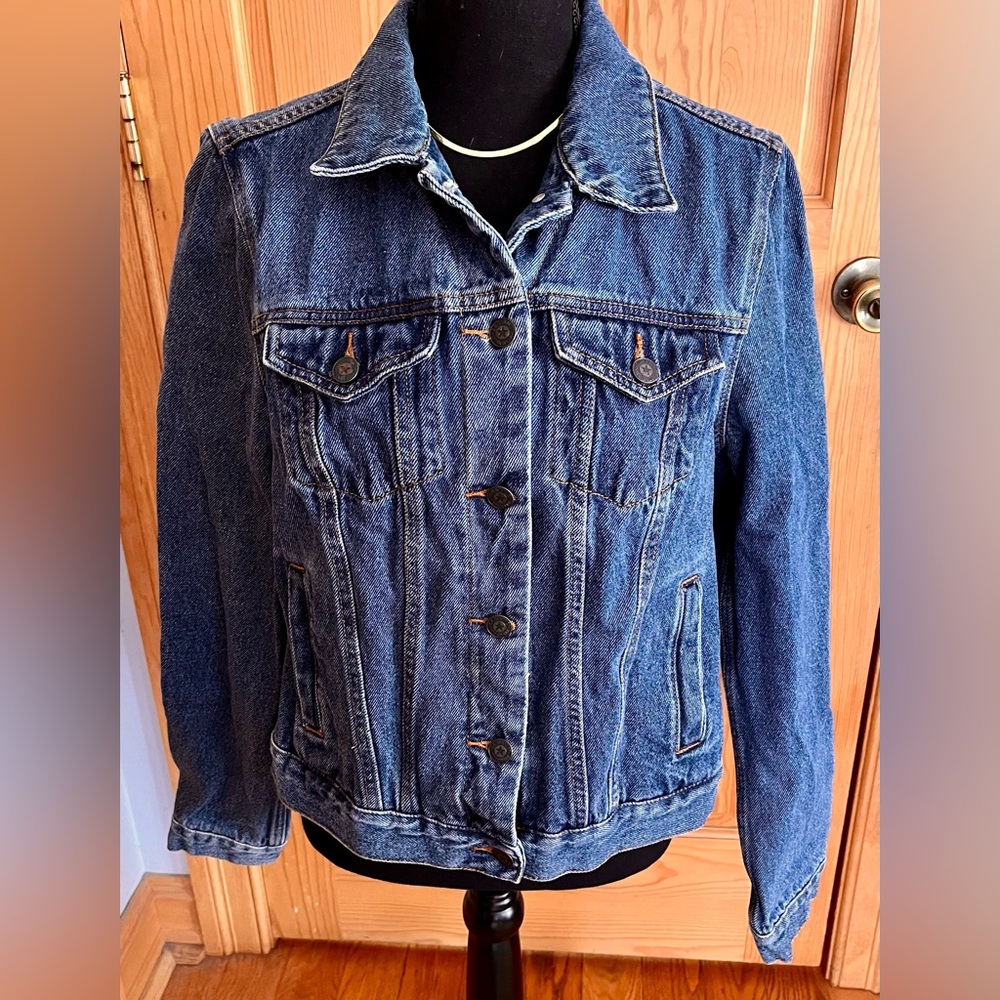 Rare Find C.E. Schmidt Denim Trucker Jacket Women L No Flaw Tractor Supply Heavy